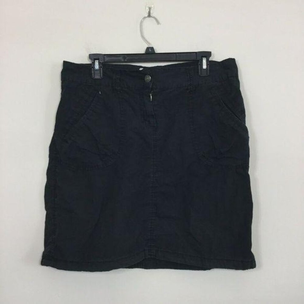 L.O.G.G. by H&M Size EUR 42 US 10 Black‎ Khaki Pockets Straight Pencil Skirt